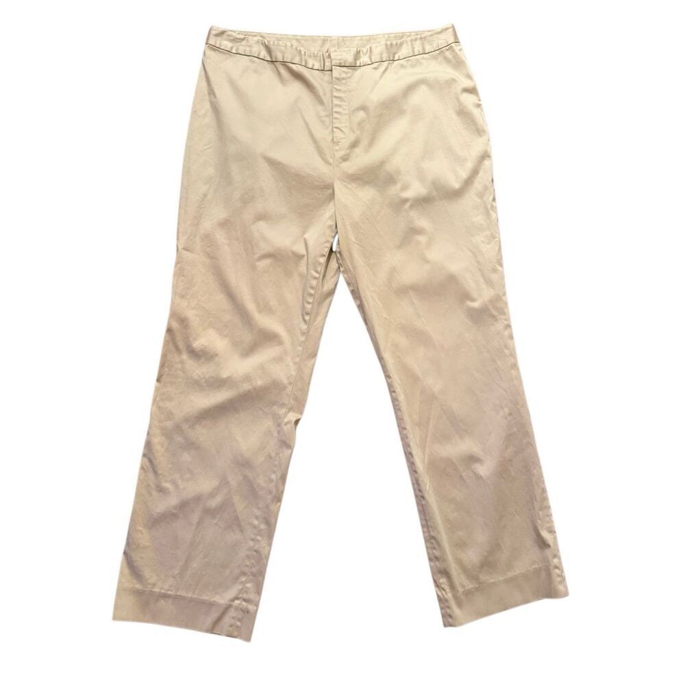 Lauren Ralph Lauren chino cropped flat front pant size 16W
